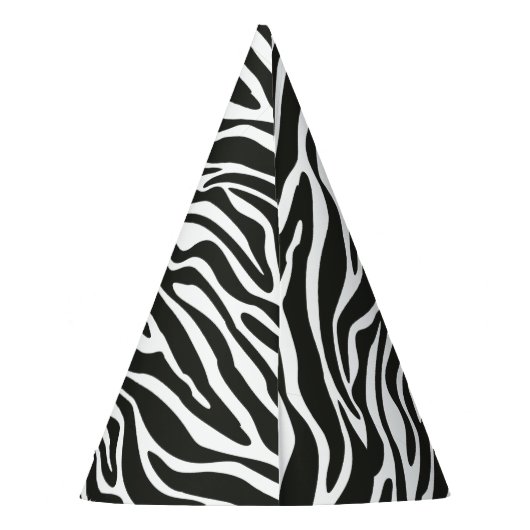 Pet voor zwarte en witte Zebra Feesthoedjes (Achterkant)