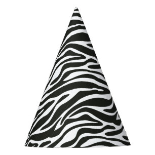 Pet voor zwarte en witte Zebra Feesthoedjes