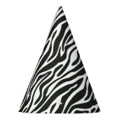 Pet voor zwarte en witte Zebra Feesthoedjes (Links)