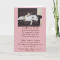 Pet vriend sympathie gedicht Origineel aanpasbaar