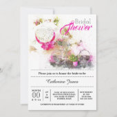 Pet vrijgezellenfeest fiets zomerfranse florale  kaart (Voorkant)