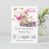 Pet vrijgezellenfeest fiets zomerfranse florale  kaart (Staand voorkant)