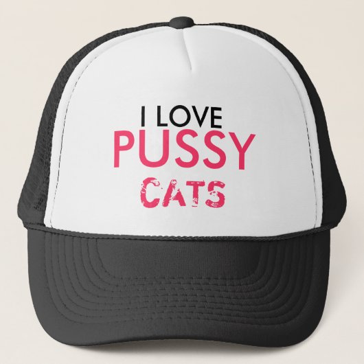 PET waarbij ik gek ben op PUSSY CATS. (Voorkant)
