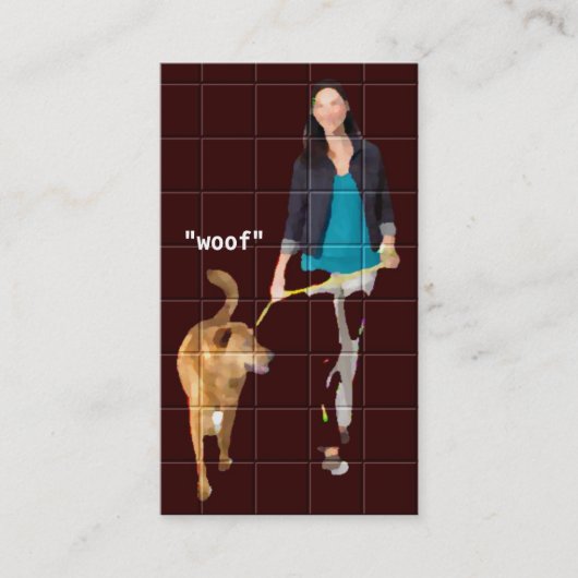 Pet Walker of Sitter Visitekaartje (Voorkant)