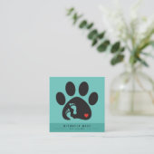 Pet Walker Service Pet Care Square Visitekaartje (Staand voorkant)