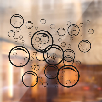 Pet wash Bubbles zwart kleuroverzicht Raamsticker