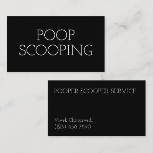 Pet Waste Removal Black Eenvoudig Visitekaartje