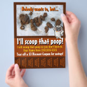 Pet Waste Removal.Pooper Scooper.Custom Promo Flyer (Hand)