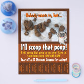 Pet Waste Removal.Pooper Scooper.Custom Promo Flyer (Enkel)