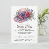 Pet Waterverf Derby Party Uitnodiging (Staand voorkant)