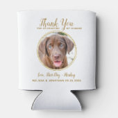 Pet Weddenschap Bedankt Aangepaste foto Elegant Go Blikjeskoeler (Achterkant)