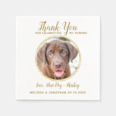 Pet Weddenschap Bedankt Aangepaste foto Elegant Go Servet (Voorkant)