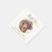 Pet Weddenschap Bedankt Aangepaste foto Elegant Go Servet (Hoek)