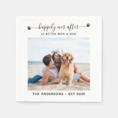 Pet Wedding Custom Photo Dog, gelukkig altijd daar Servet (Voorkant)