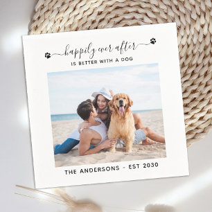 Pet Wedding Custom Photo Dog, gelukkig altijd daar Servet
