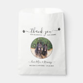 Pet Wedding Custom Photo Dog Treat Doggie Bedankzakje (Voorkant)