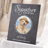 Pet Wedding Dog Bar Cocktail Signature Drinken Reclamebord Met Voetstuk