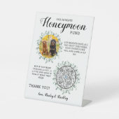 Pet Wedding Dog Foto Honeymoon Fonds Venmo QR Code Reclamebord Met Voetstuk (Voorkant)