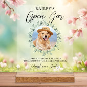 Pet Wedding Dog Open Bar Cocktail Drinken Acryl Bord
