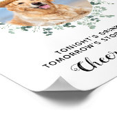 Pet Wedding Dog Open Bar Cocktail Drinken Poster (Hoek)