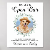 Pet Wedding Dog Open Bar Cocktail Drinken Poster (Voorkant)