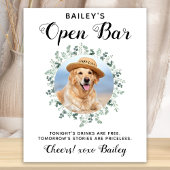 Pet Wedding Dog Open Bar Cocktail Drinken Poster