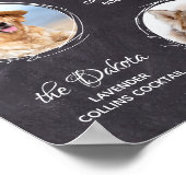 Pet Wedding Drink Dog Bar Handtekening Cocktails Poster (Hoek)