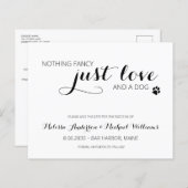 Pet Wedding Just Love Budget Dog Save the Date (Voorkant / Achterkant)