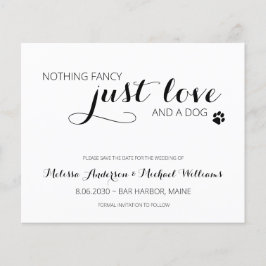 Pet Wedding Just Love Budget Dog Save the Date