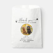 Pet Wedding Modern Elegant Script Foto bedankt Bedankzakje (Voorkant)