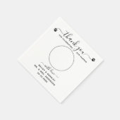 Pet Wedding Modern Elegant Script Foto bedankt Servet (Hoek)