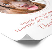 Pet Wedding Open Bar Dog Foto Roos Gold Drinken Poster (Hoek)