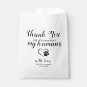 Pet Wedding Personalized Dog Treat Doggie Bedankzakje (Voorkant)