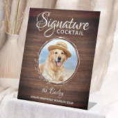 Pet Wedding Signature Drinken Dog Bar Cocktail Reclamebord Met Voetstuk