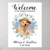 Pet Wedding Welcome Persoonlijke foto van Dog Poster (Voorkant)