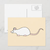 Pet White Mouse. Briefkaart (Voorkant / Achterkant)