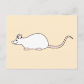Pet White Mouse. Briefkaart (Voorkant)