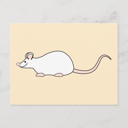 Pet White Mouse. Briefkaart (Voorkant)