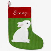 Pet White Rabbit Kleine Kerstsok (Voorkant)