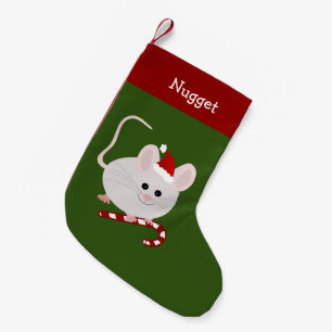 Pet White Santa Hat Mouse Kerstmis stoppen Kleine Kerstsok