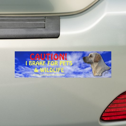 Pet & Wildlife Safety Bumpersticker (Op auto)