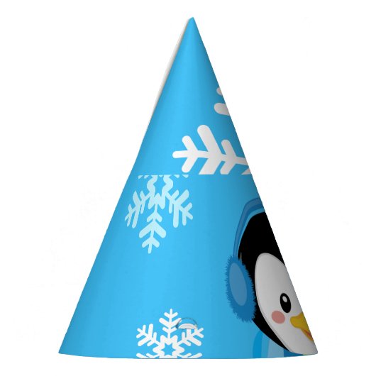 Pet winterpinguïn feesthoedjes (Links)