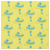 Pet Yelow Polka Dot. Stof (Close Up)