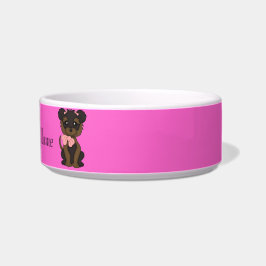 Pet YORKIE Terrier Dog water bowl of Food Dish Voerbakje