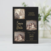 Pet Zwart Stijlvolle Moderne Kalligrafie 3-Foto (Staand voorkant)