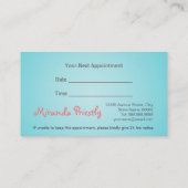 Pet-zwemmen en -kammen - Benoeming Afsprakenkaartje (Achterkant)