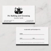 Pet-zwemmen en -kammen - Benoeming Afsprakenkaartje (Voorkant / Achterkant)