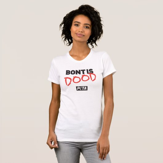 PETA Bont is dood T-shirt (Voorkant volledig)