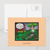 PETA & De Kweekgras Cartoon Grappige Briefkaart (Voorkant / Achterkant)