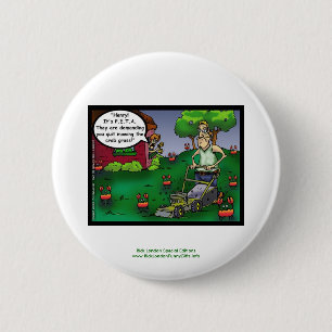 PETA & De Kweekgras Cartoon Grappige Knopen Ronde Button 5,7 Cm